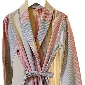 Vintage Talbots Brandywine Women’s Cotton Flannel Crayola Colors Robe